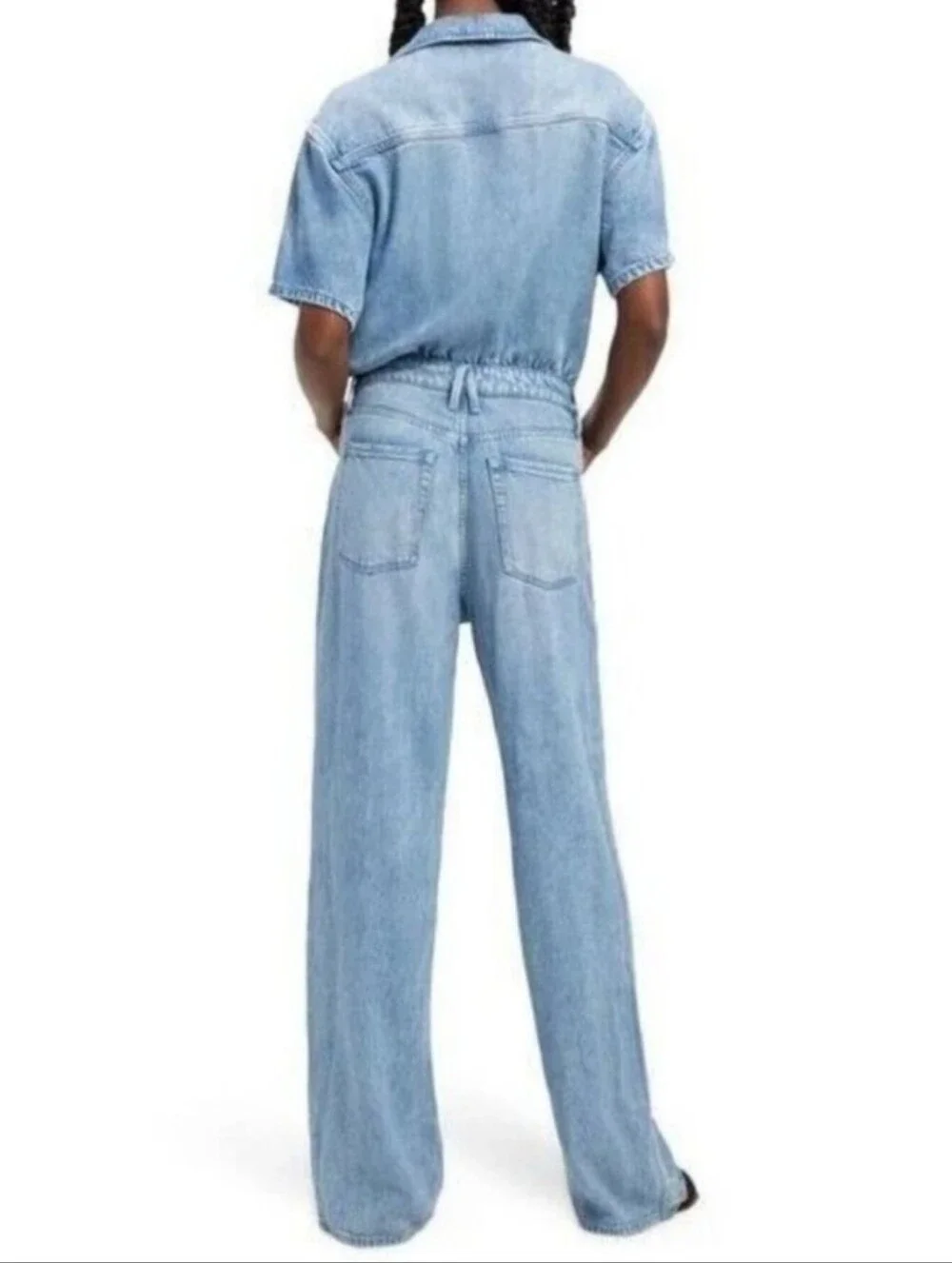 Good American Weightless Denim Jumpsuit in Indigo - Picture 3 of 5
